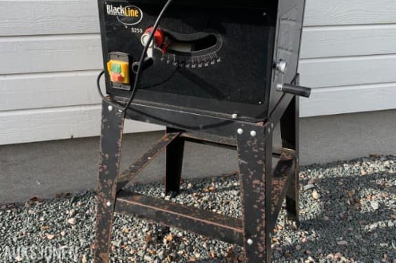 BlackLine  S250 bordsag  med stativ og beskyttelsesutstyr