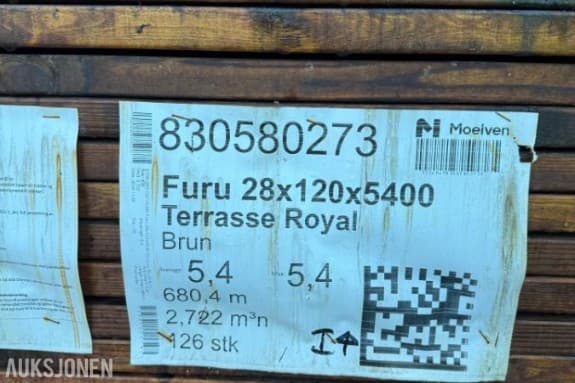 FURU 28X120X5400 TERRASSE KL1 ROYAL BRUN 126 Stk