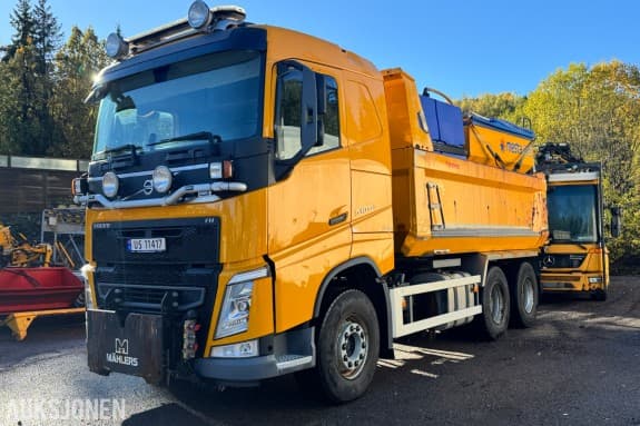 2019 Volvo FH 540 hk 6x4 lastebil med Dumperkasse og Skjær - EU OK - 233 366km