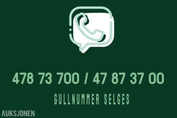 Gullnummer: 478 73 700 / 47 87 37 00 