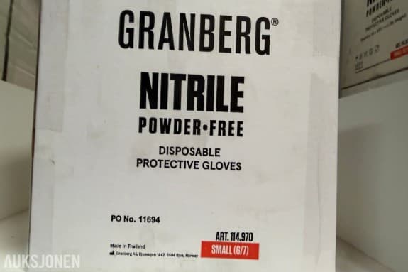 GRANBERG 114970 NITRILHANSKER – 1 000 STK – PUDDERFRIE – FISH SCALE GRIP – STR 6 / 7