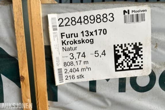 1 PAKKE Furu 13x170 Krokskog Natur