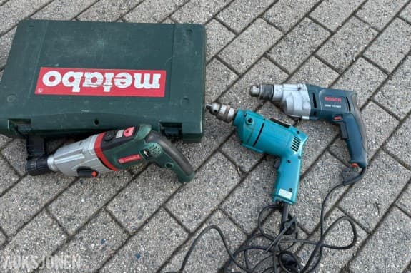 3 stk. elektriske bormaskiner/borehammere Bosch, Makita og Metabo