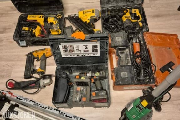 Dewalt bostich bosch fein protool Gipstrekker. Dykerpistol - div verktøy