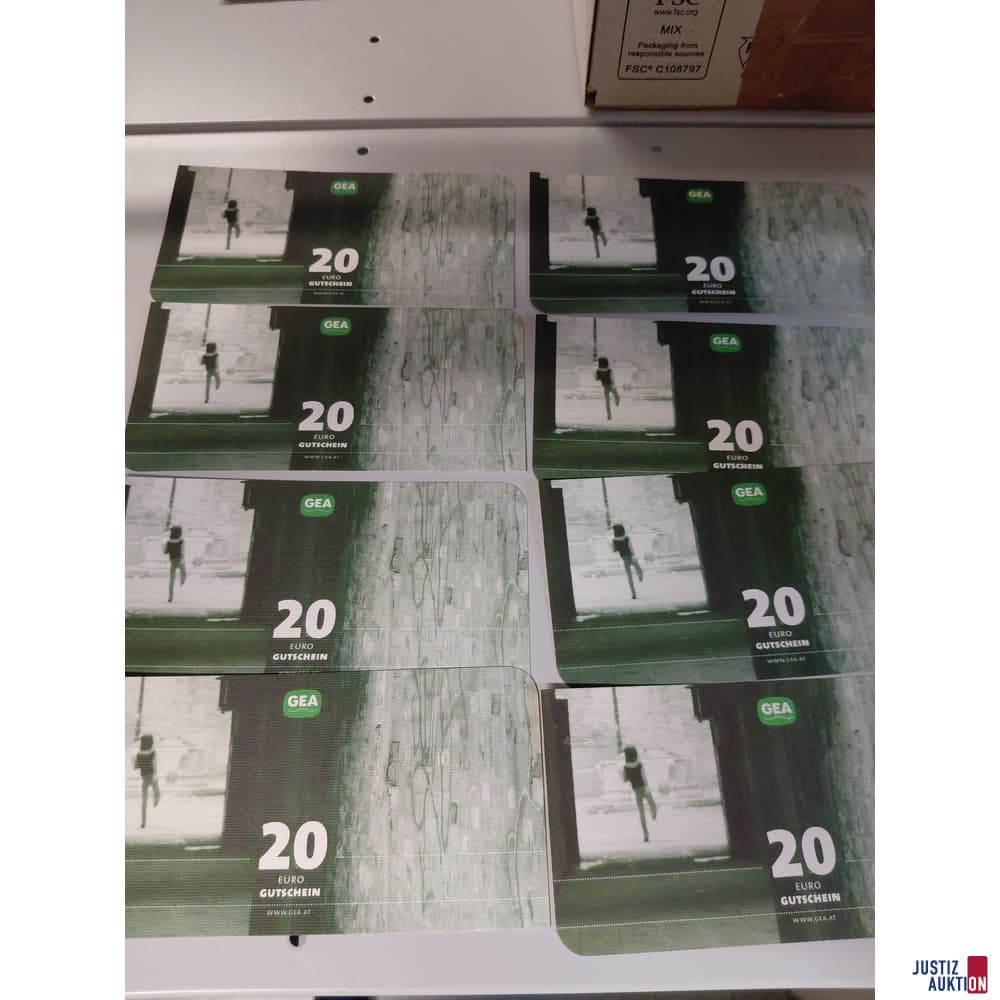 8 vouchers worth EUR 20 each