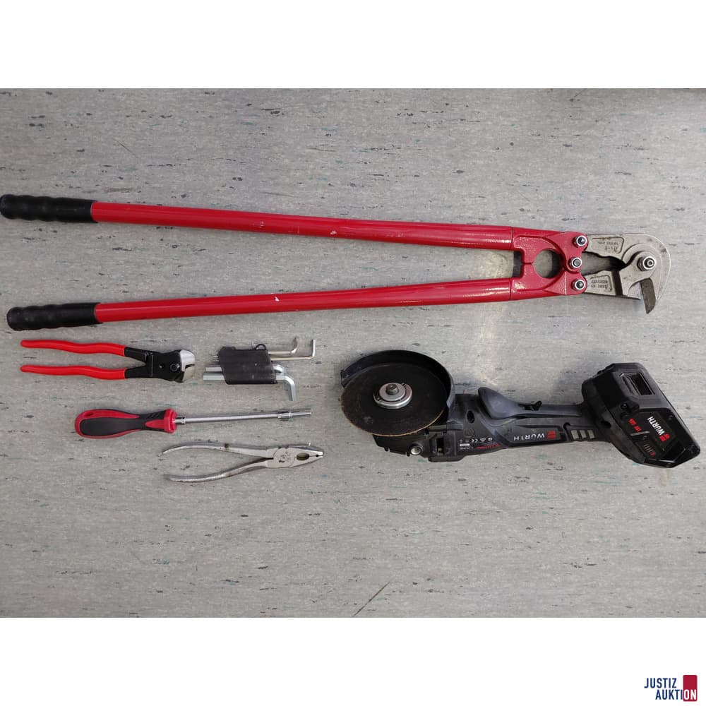 Würth AWS 18-125 P Compact cordless angle grinder and other tools