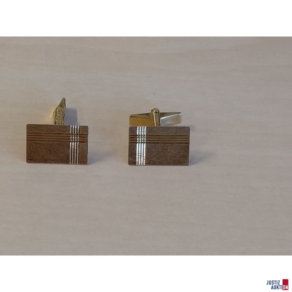 2 cufflinks 585 yellow gold