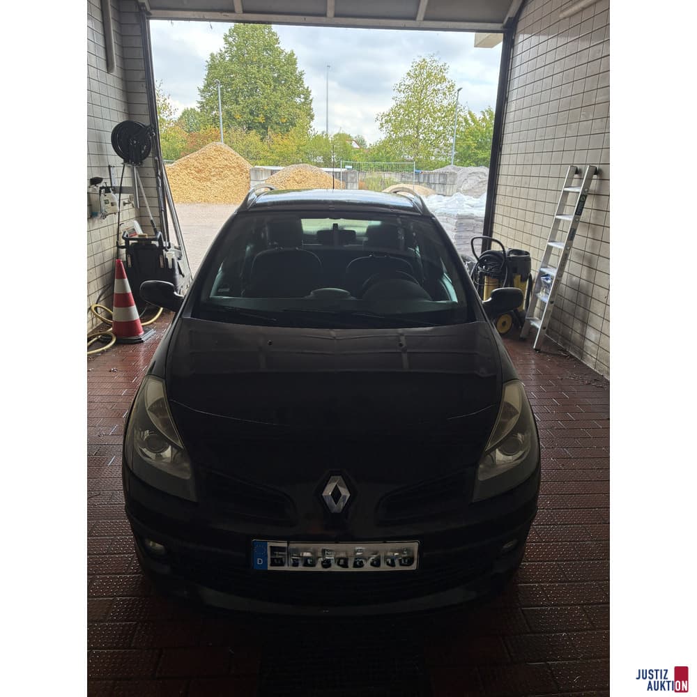 RENAULT CLIO, black, first registration: 09/2008, approx. 145,245 km