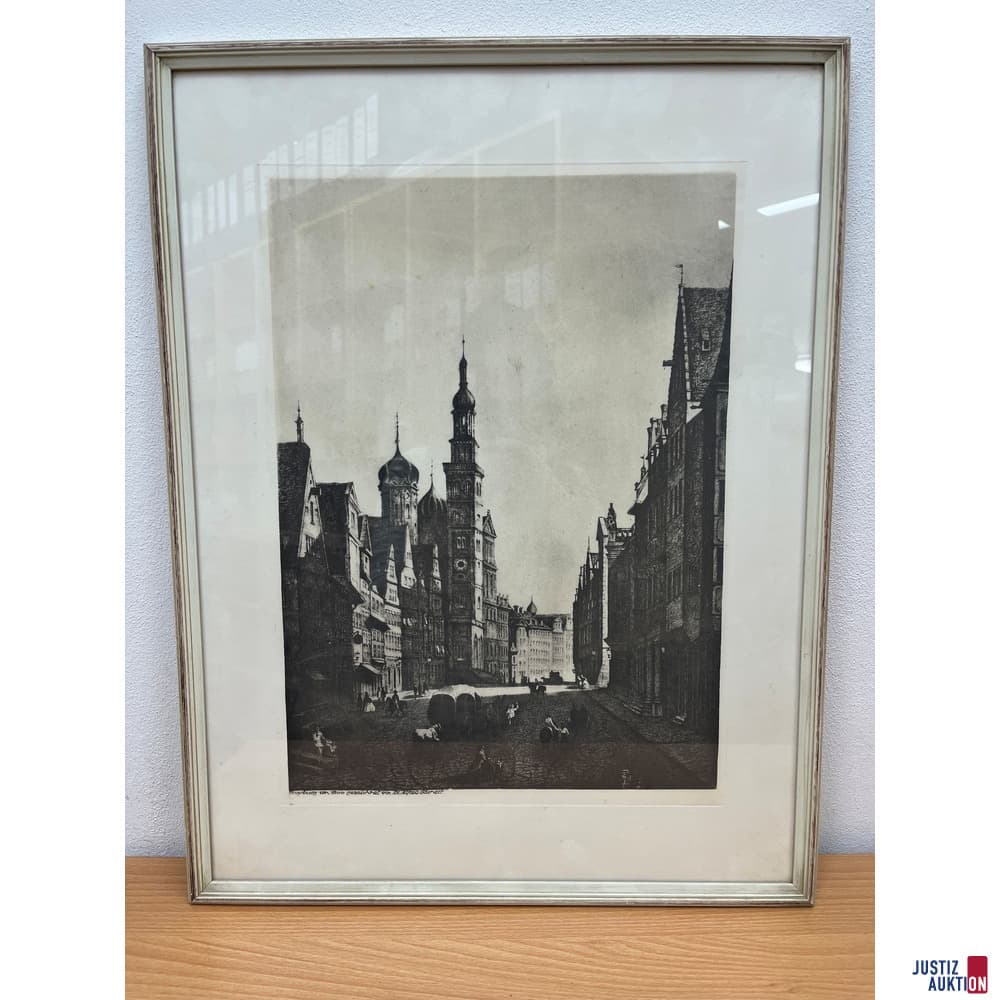 Framed print with Augsburg motif