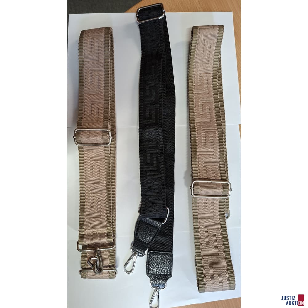 Mixed lot: shoulder straps, curling wand, hair straightener