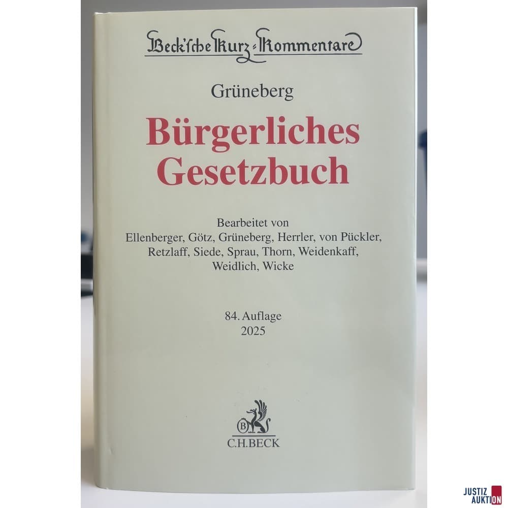 Grüneberg, BGB-comment, 84th edition 2025, used
