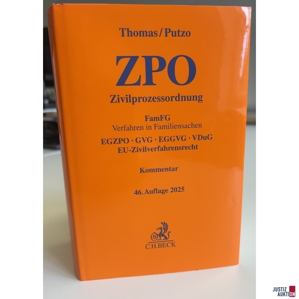 Thomas/Putzo,ZPO comment, 46th edition 2025, used