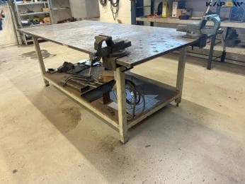 Iron Work Table with Vise