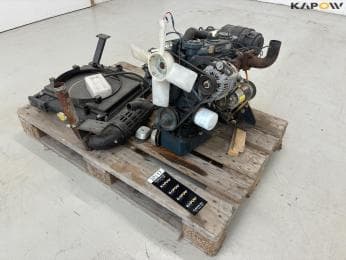 Kubota engine with radiator and exhaust