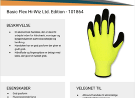 240 pcs. Basic Flex Hi-Wiz Ltd. Edition - 101864 gloves size 9