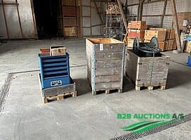 2 Bahco tool cars, batch hand tools, and 8 cable rolls in plastic