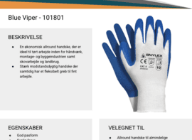 240 Blue Viper Protection / Work Gloves, Size 7