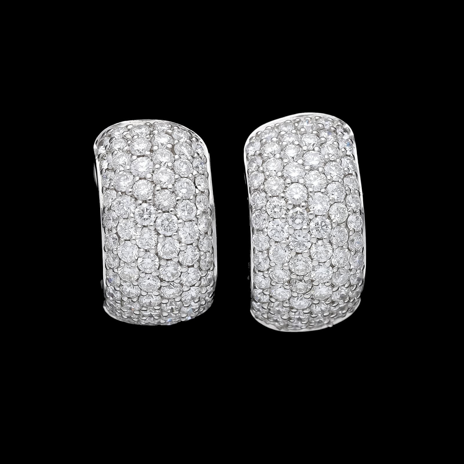 Wempe+Ohrringe+3,07+ct.+Diamanten+750+Weißgold+18+kt.+Originalzertifikat+Zertifikat