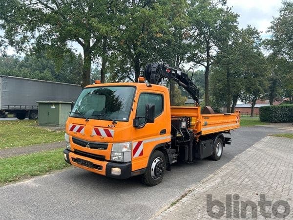 Three-way tipper truck with crane Mitsubishi Fuso Canter 7C18 (2016)