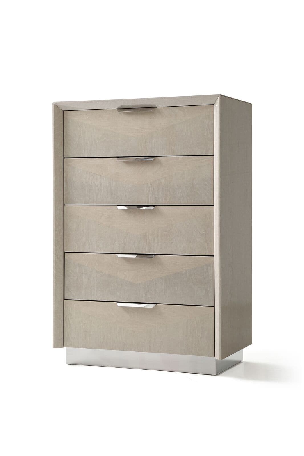 LUCIA TALL CHEST 5 DRAWERS LIGHT WALNUT WOODGRAIN FINISH RRP £899