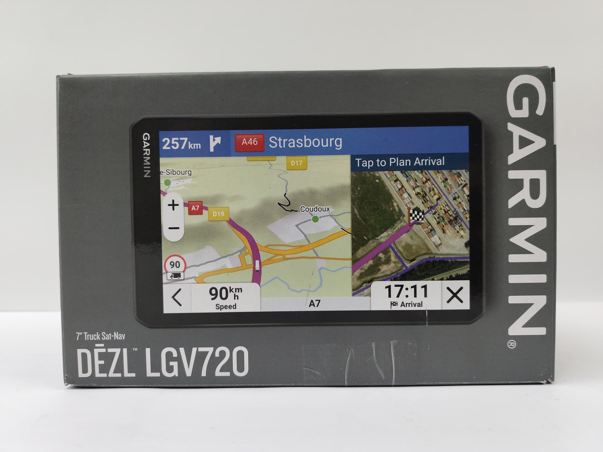 Ein neuer Garmin Dezl LNF720 7" LKW Sat-Nav (EAN: 753759335380).