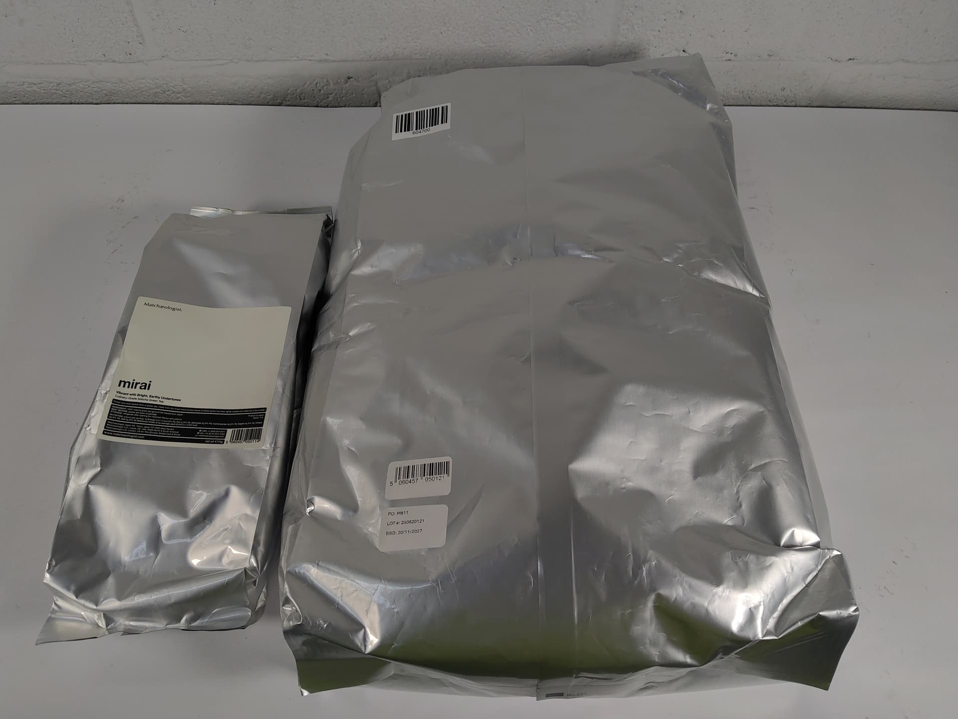 Matchaeoloog Mirai Culiinary - Grade Matcha groene thee 1 x 1 kg 1 x 7,5 kg (Exp - 1kg 20/09/2027, 7,5