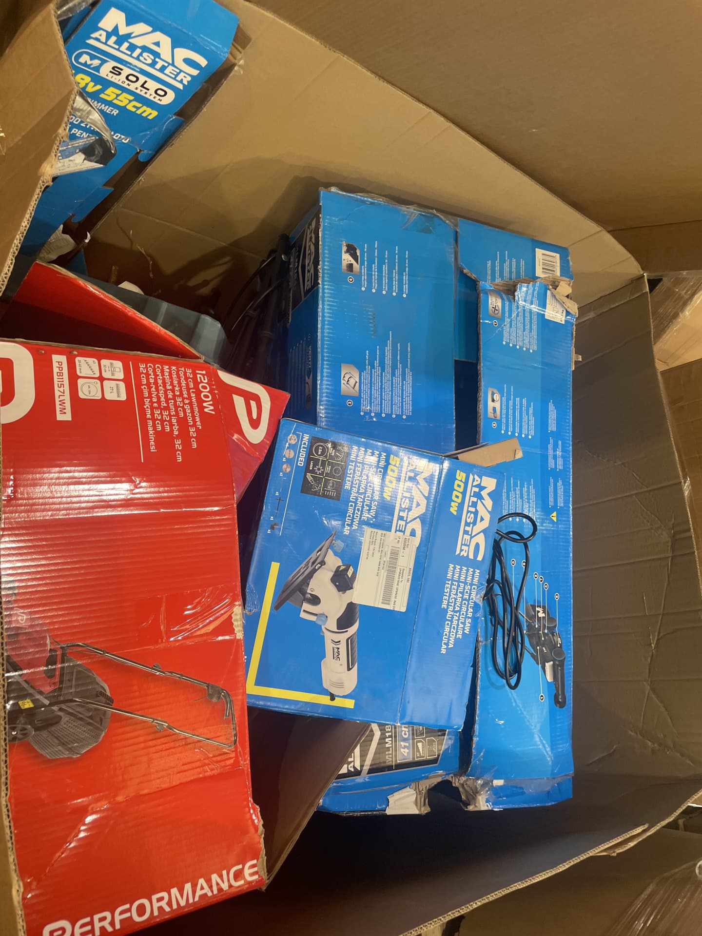 LARGE BOX PALLET TO CONTAIN A QUANTITY OF ASSORTED GOODS FROM A MAJOR DIY SUPPLIER INCLUDING