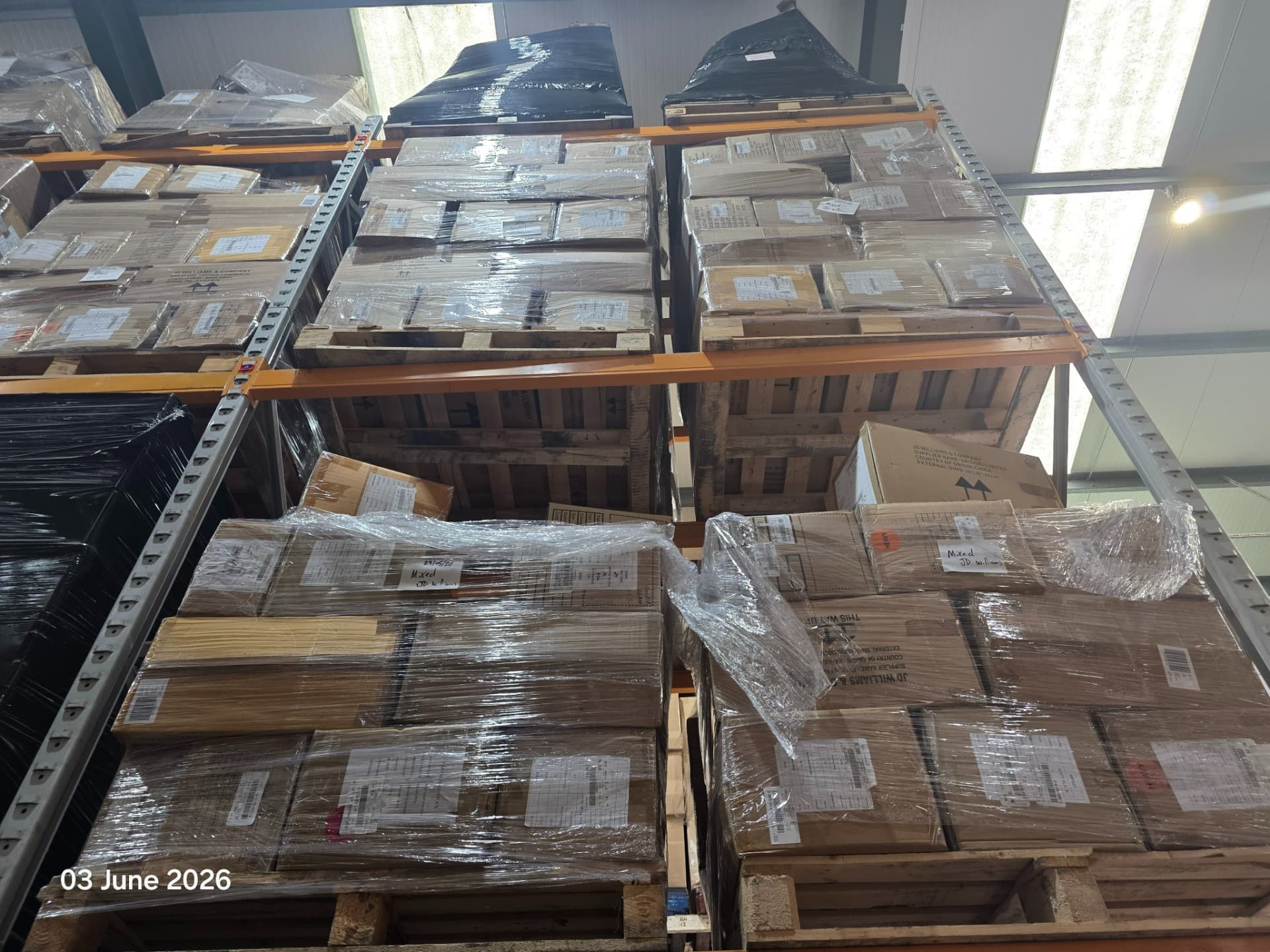 Pallet Containing 25 Boxes of New Branded Clothing & Footwear Each pallet contains 25 boxes of new