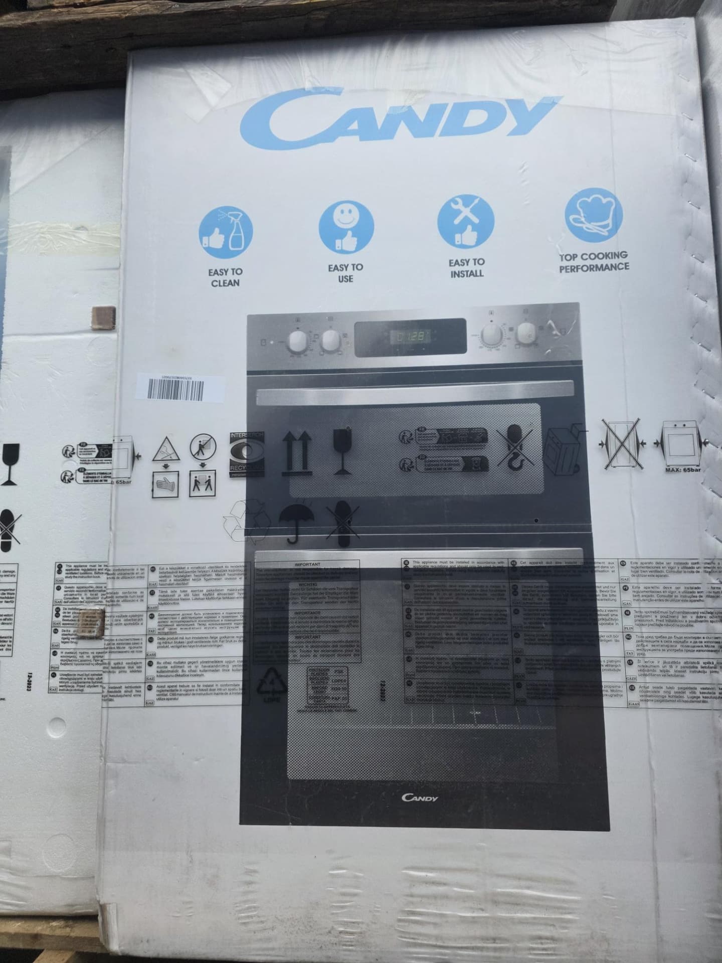 Pallet to Contain 4 x New & Boxed CANDY FCI9D405X Electric Double Oven - Stainless Steel. RRP £449