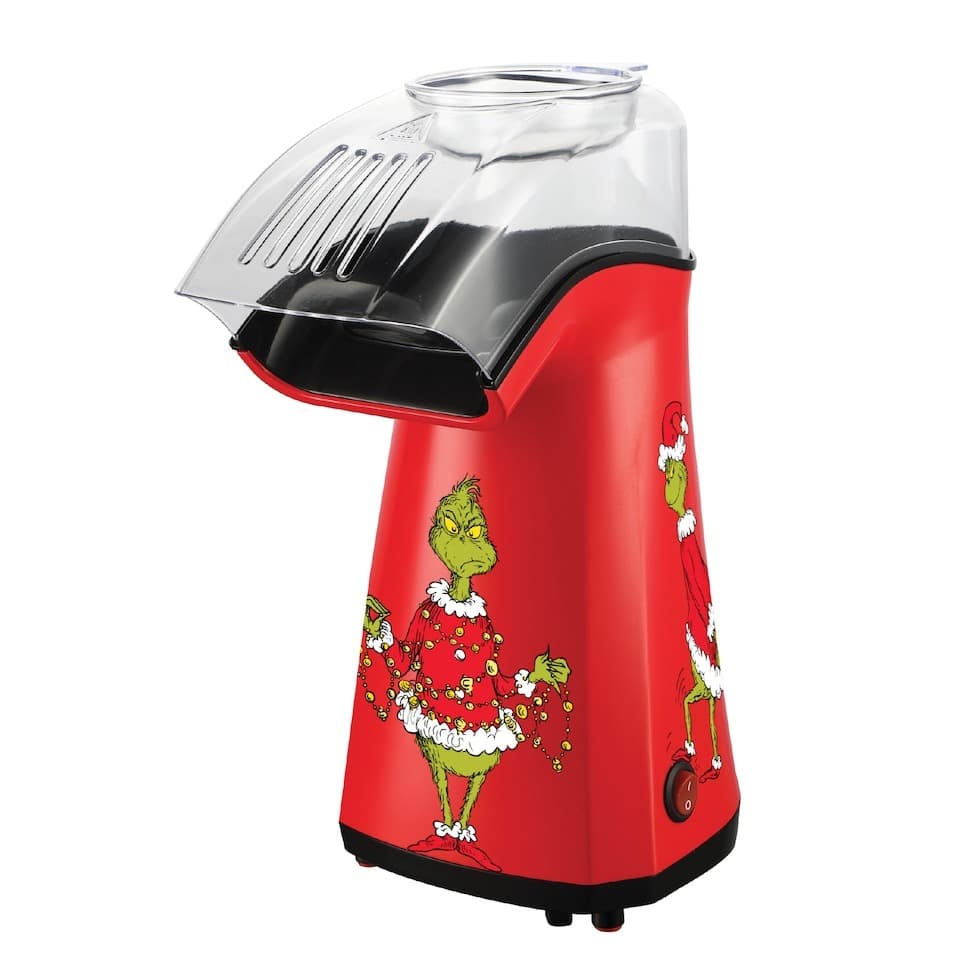 Boxed Grinch Popcorn Maker Red 1200W Hot Air Popper
