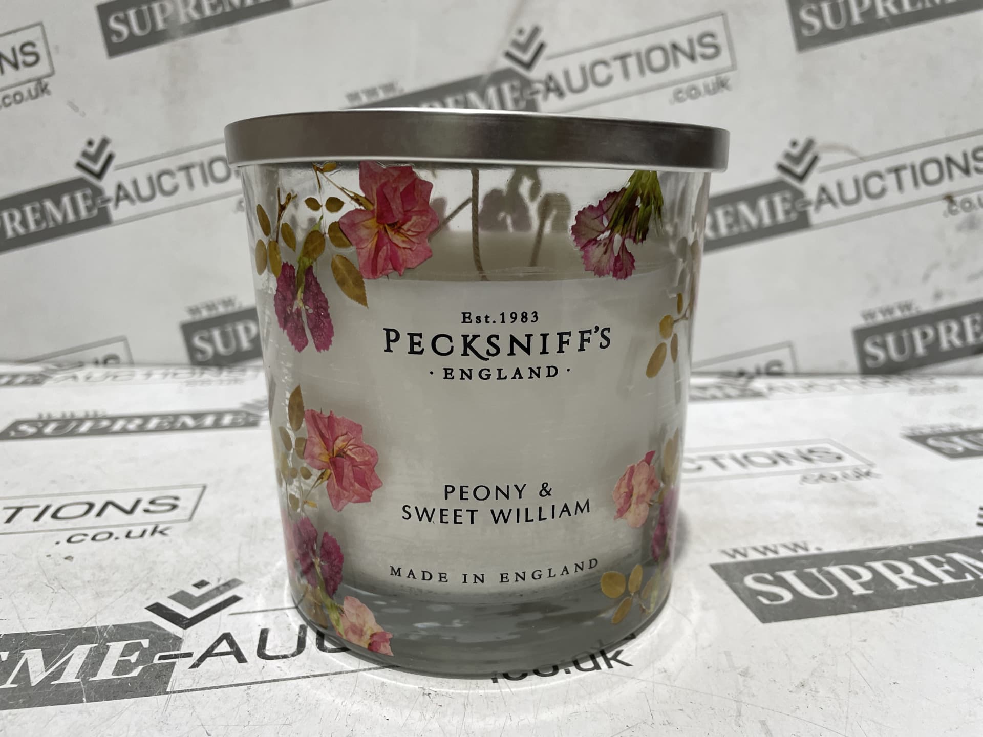 6 X NEW PECKSNIFFS ENGLAND 550G LUXURY PEONY UND SWEET WILLIAM SCENTED CANDLES RRP 57 EACH (