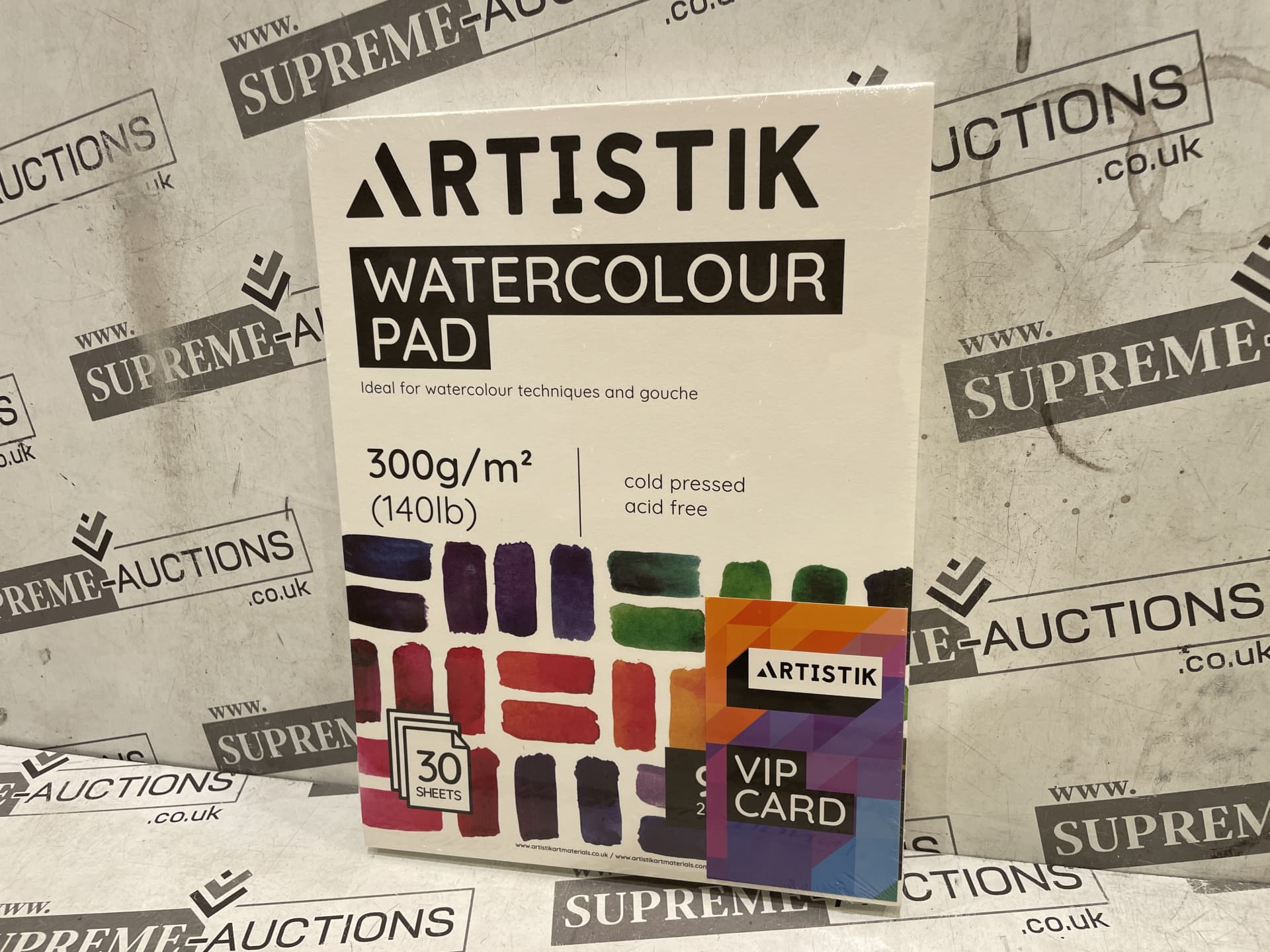 8 X BRAND NEW Artistik Watercolour Pad, 12 x 9 Inch - 30 Sheets / Pack of 2 - Cold Pressed
