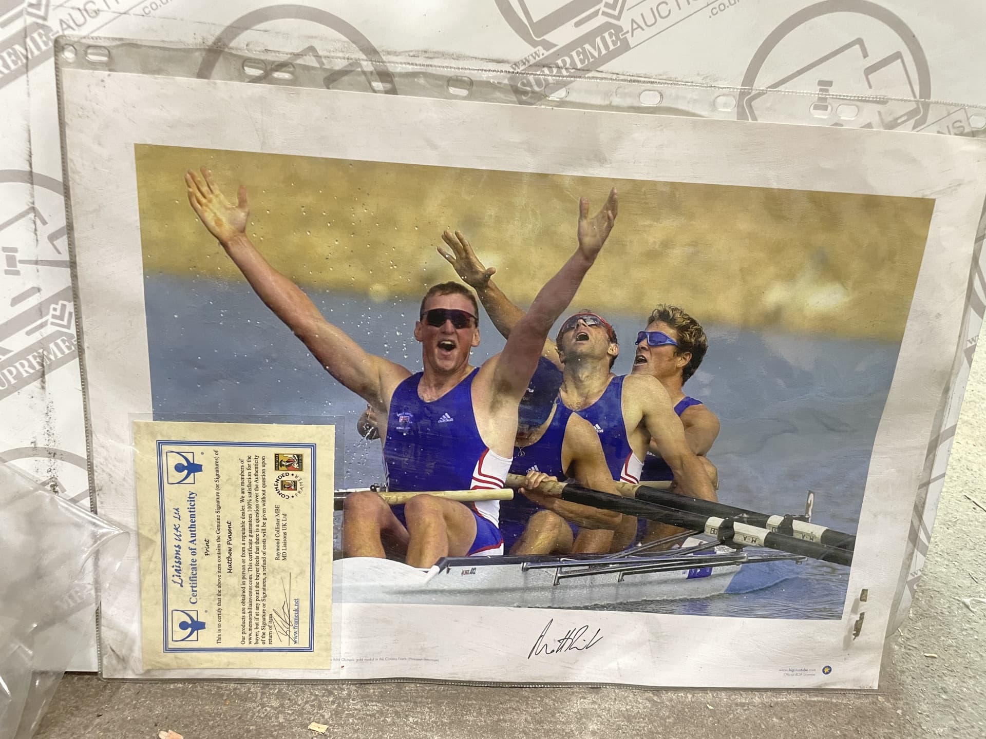 BRAND NEW GENUINE SIGNED SIR MATTHEW PINSENT CBE, ONE OF GREAT BRITAIN'S MOST SUCCESFUL ATHLETES,