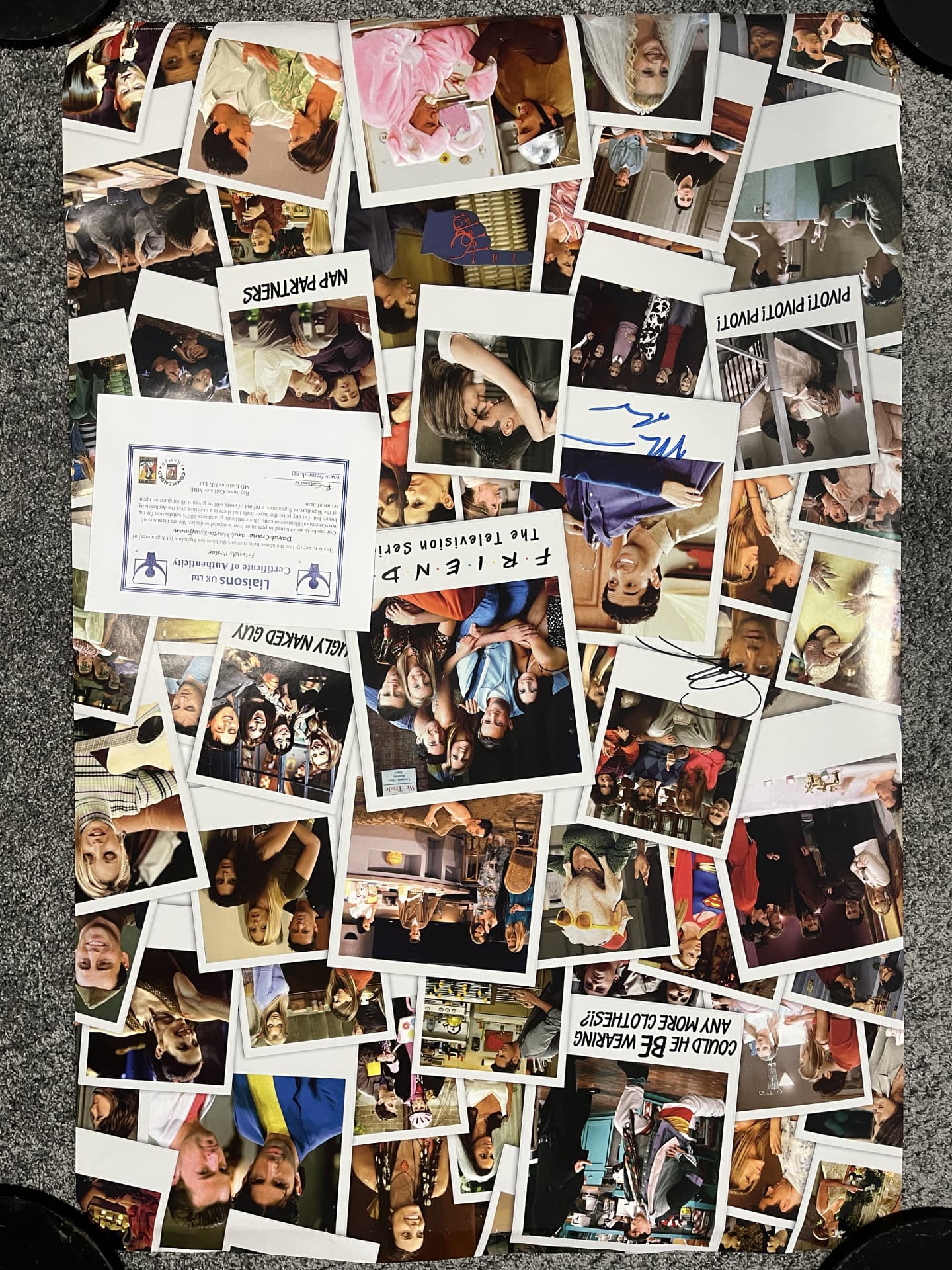 BRAND NEW GENUINE SIGNED Friends Poster Signed By Writer Emmy Award Winner DAVID CRANE & Writer &