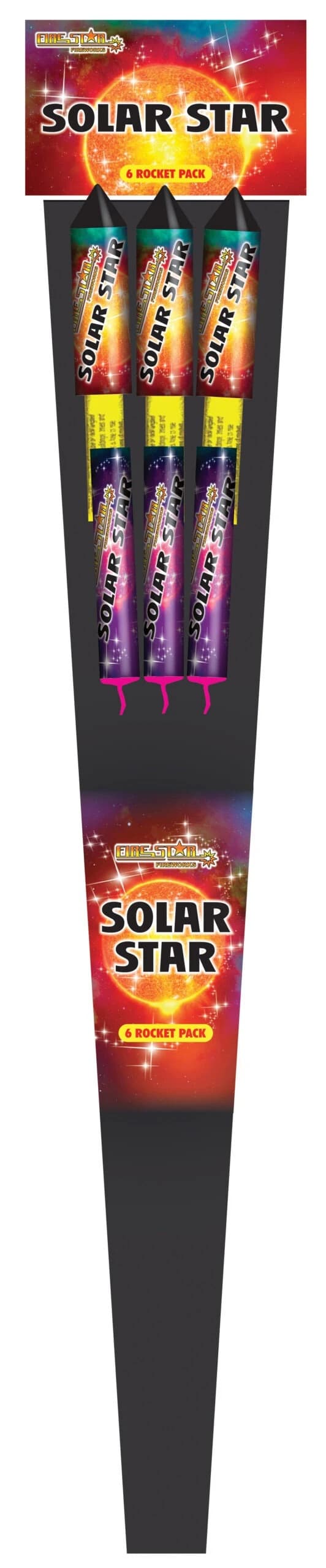 13x BRAND NEW PACKS OF 6 SOLOR STAR Rockets. RRP £14.99 PER PACK