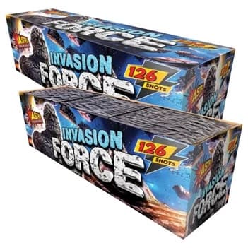 BRAND NEW ASTRA FIREWORKS Invasion Force 126 Shot Compound Cake RRP £329.99. Set the night sky