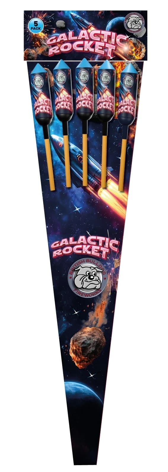 6x BRAND NEW BULLDOG PACKS OF 5 Galactic Rockets. RRP £34.99 PER PACK
