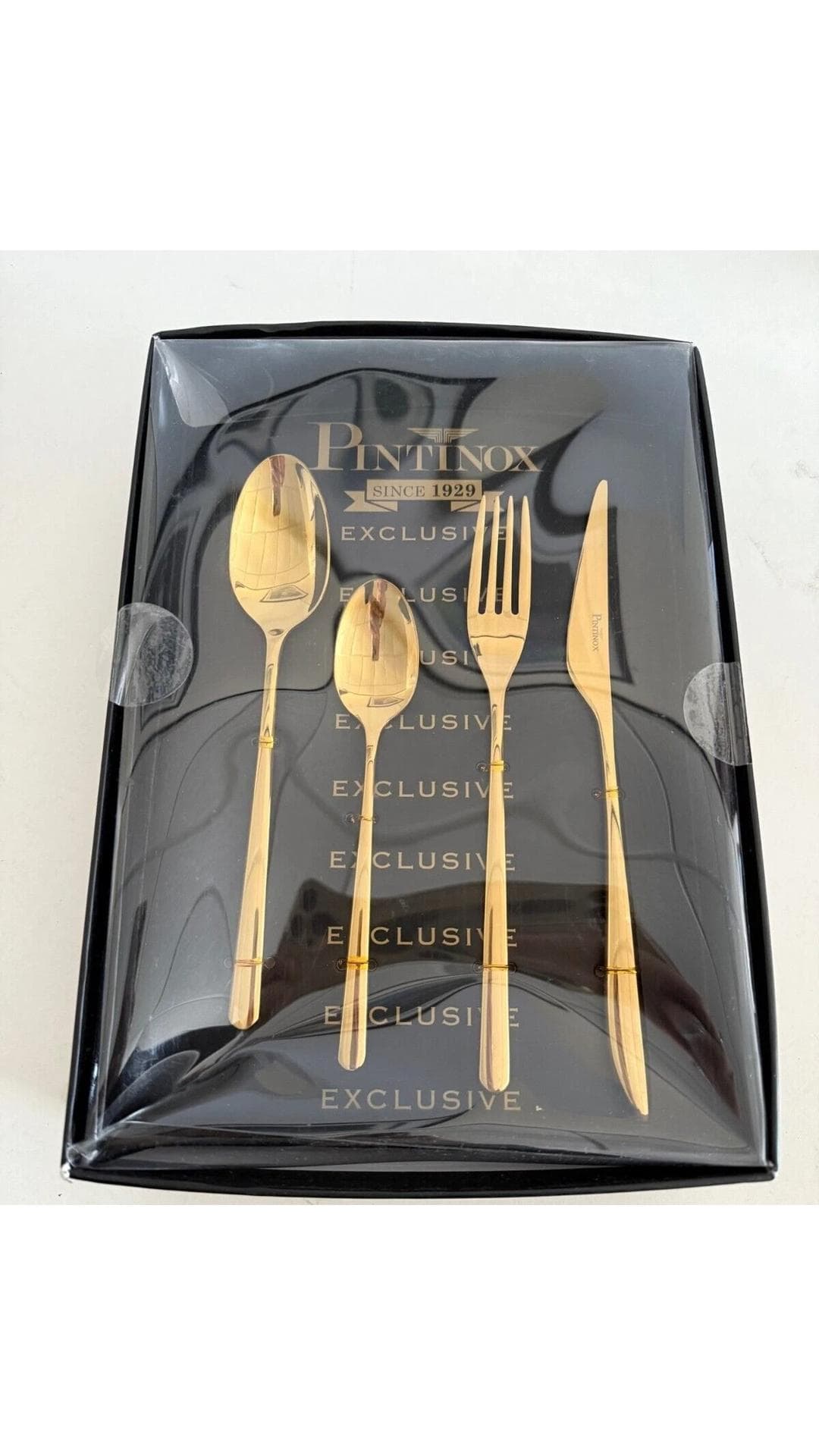 Pintinox 24-teiliges Besteck-Set, Gold. Über 18 Jahre nur