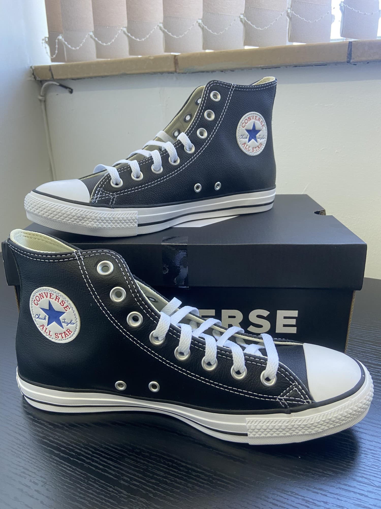 Converse Chuck Taylor All-Star CT Hi Tops Leather Uppers Size UK 9