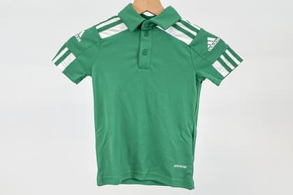 2 adidas Kinder Poloshirts Squadra 21 grün/weiß, Gr. 116