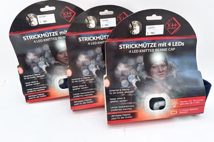 3 knitted hats K++ Security with LED