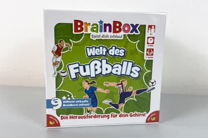 4 Familienspiele Brain Box "Die Welt des Fußballs"