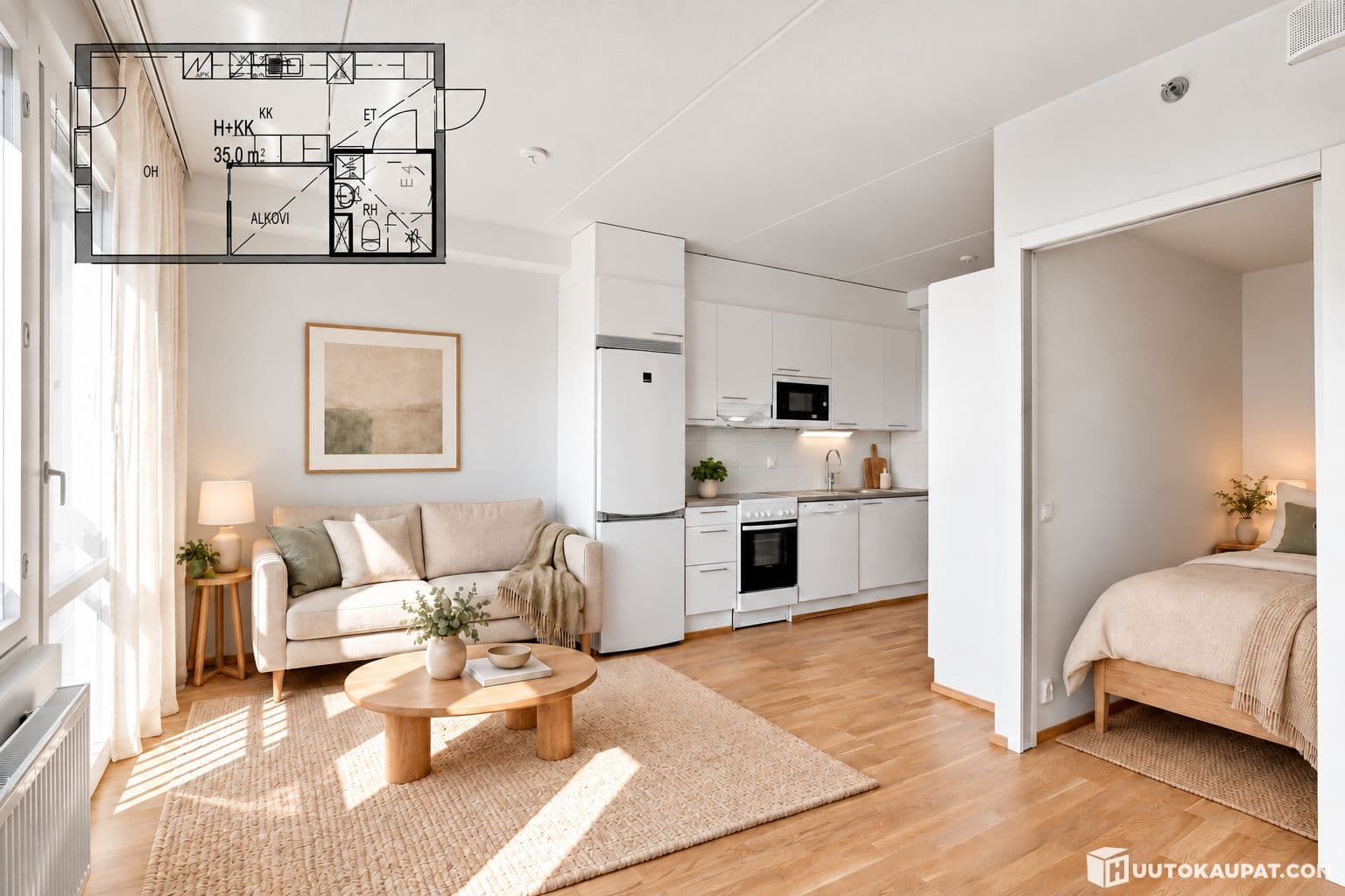 Emalitehdaskatu 5 C, My plot! Floor house, Studio 35 m2, 2017. Investment location., Järvenpää