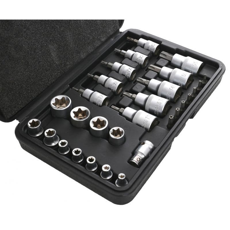 Torx and E-Torx socket and bit set, 30 parts (new) - Tools (1721), Salo