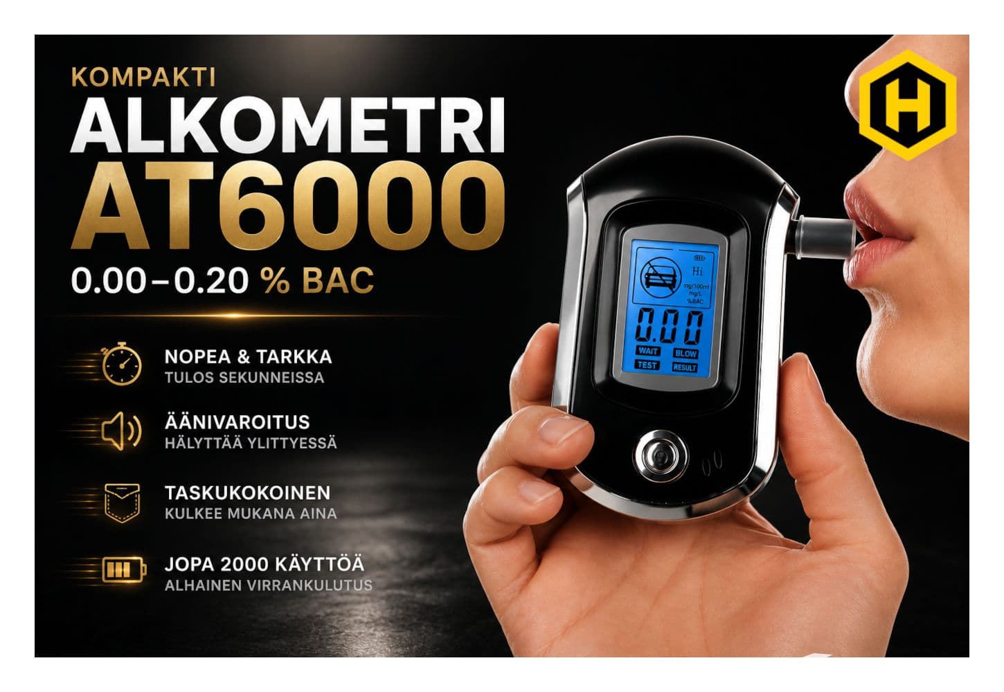 Bulk Lot: 6 Compact Breathalyzers – 0.00–0.20 % BAC