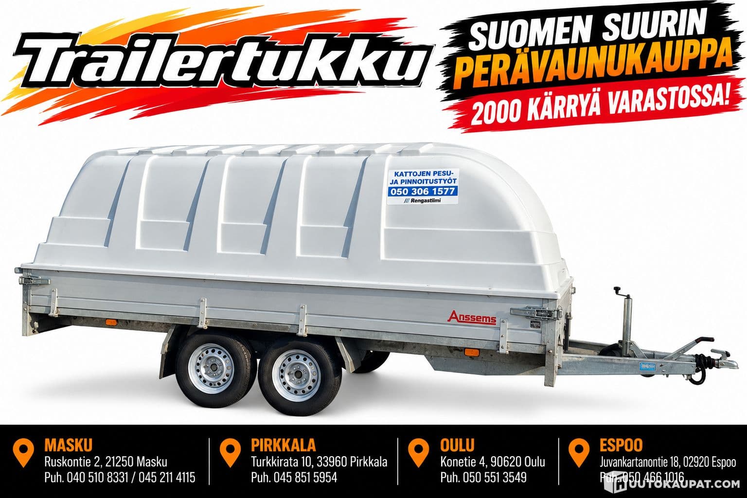 High-quality Finnish-made trailer, Masku