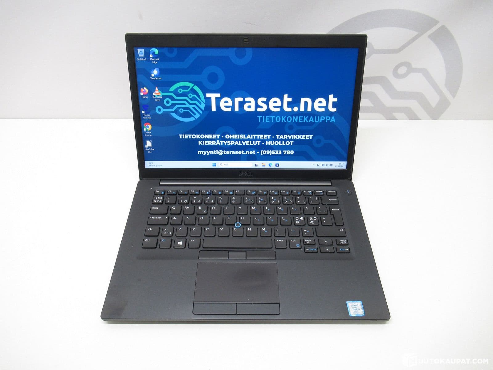 Dell Latitude 7490 laptop, i5-8350U, 16 GB, 512 SSD, Windows 11 and touch screen, B, Helsinki