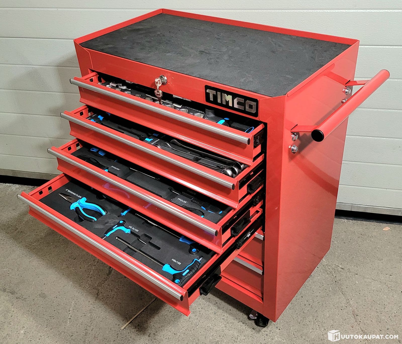 Tool trailer with tools - 6 drawers - lockable drawers (INDICATION), Isokyro