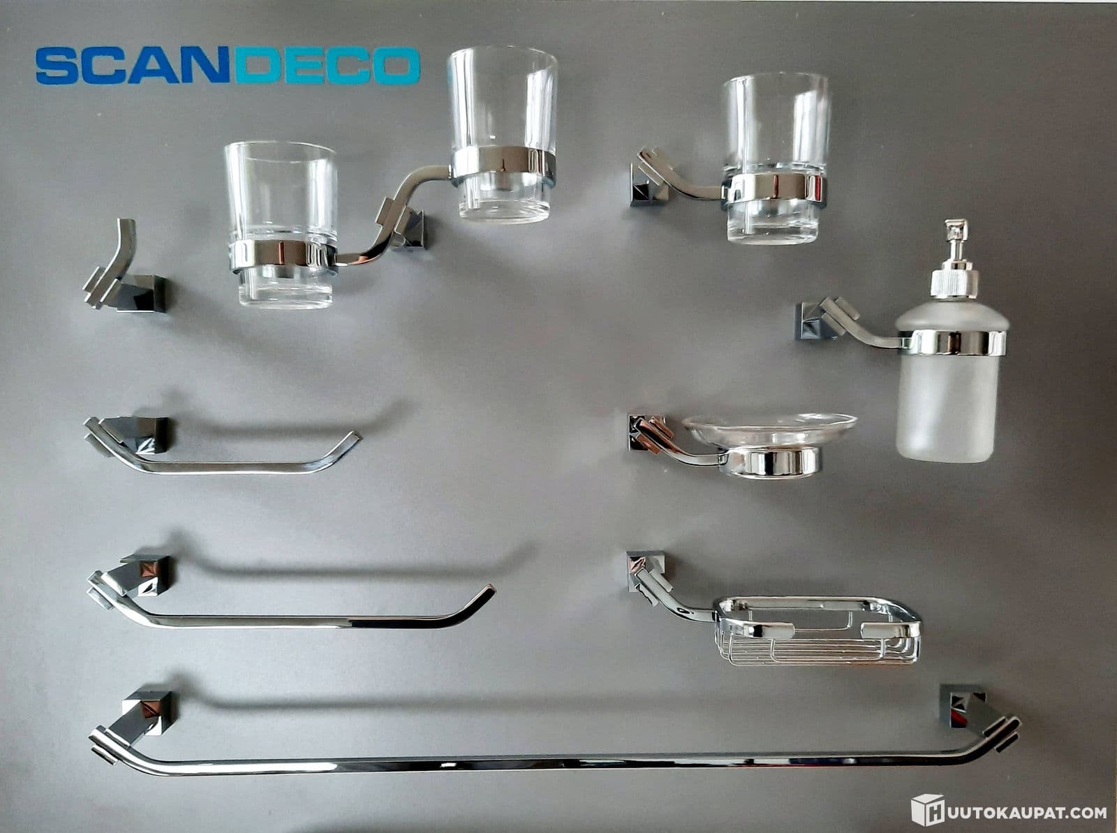 Scandeco Bathroom Hardware Set 17 Pieces, Kaarina