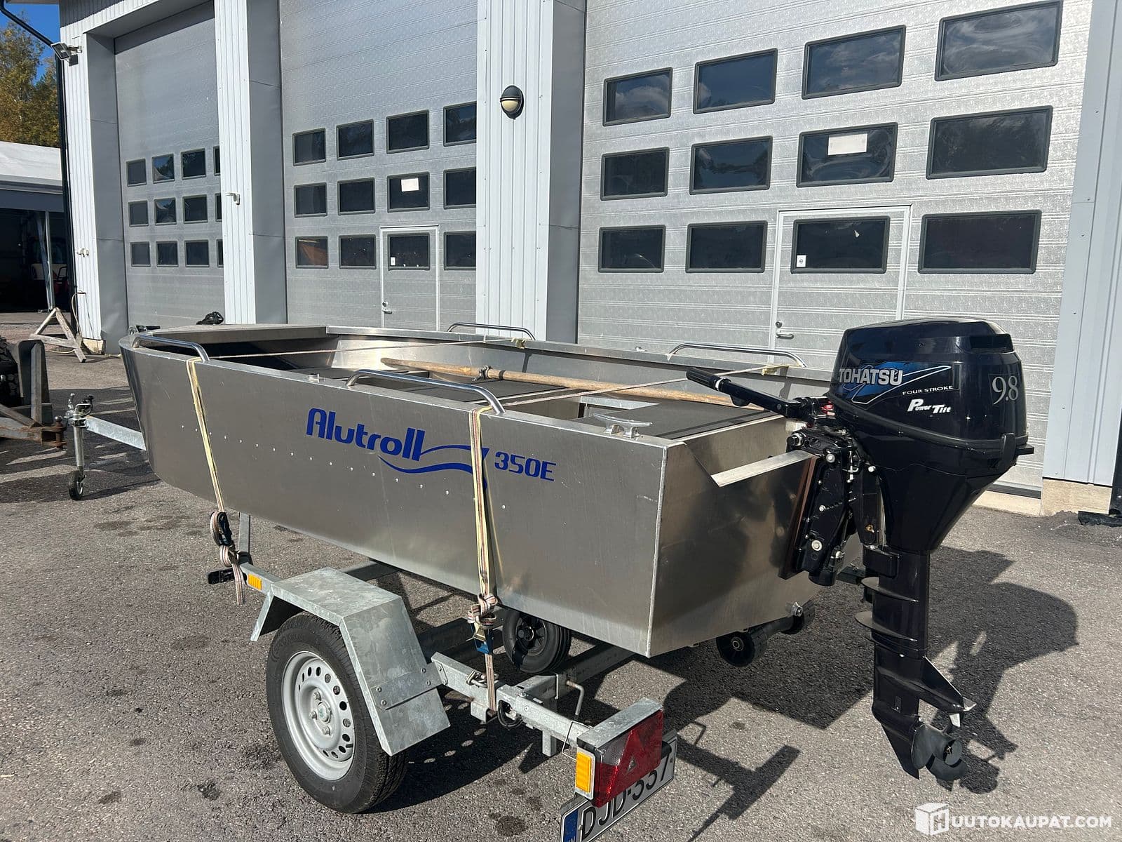 Alutroll 350E+Tohatsu 9.8hv sis trailer, Raasepori